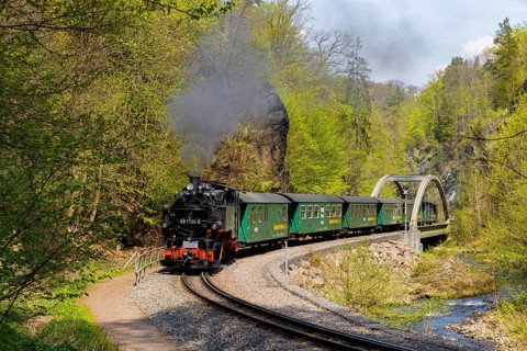 The Weisseritztalbahn is the second oldest narrow-gauge railway in Saxony and the longest-serving