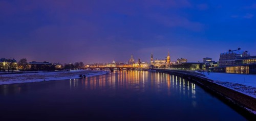 Evening view over Dresden's Old Town