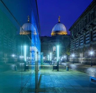 The redesigned Salzgasse with the entrance to the underground car park, the new Sächsischer art