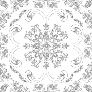 Hand drawn seamless floral pattern on a white background, vector textile template