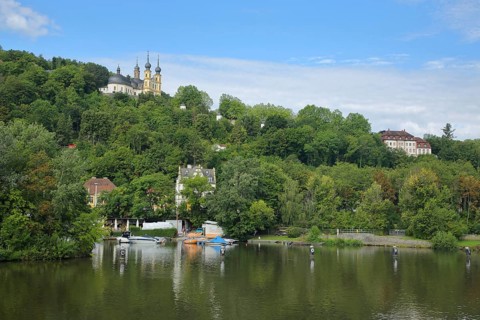 View of the Käppele Visitation of the Virgin Mary pilgrimage church built by Balthasar Neumann and