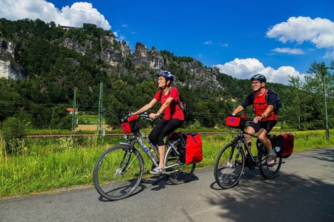 Elbe Cycle Path in Rathen