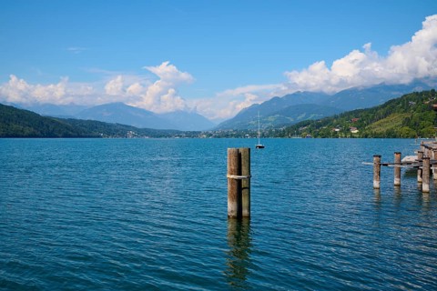 Lake, shore, summer, Lake Millstatt, Millstatt, Carinthia, Austria, Europe