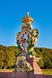 Grimma Electoral Saxon coat of arms on the Pöppemann Bridge