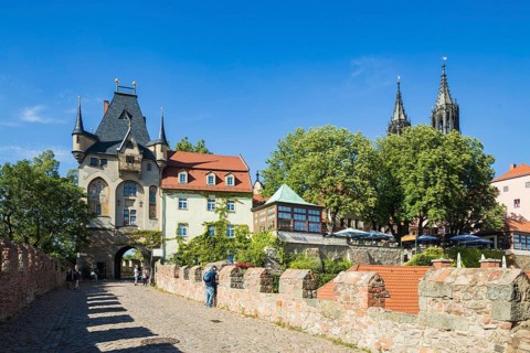 Meissen castle hill, gatehouse and castle cellar