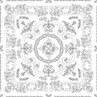 Hand drawn seamless floral pattern on a white background, vector textile template