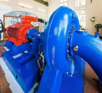 Dorfhain hydropower plant, Francis turbines