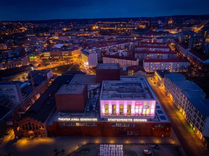 Power plant Mitte with State Operetta and TJG