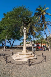 Monument in form of a column. Ciudad Velha. Cidade Velha. Santiago. Cabo Verde. Africa