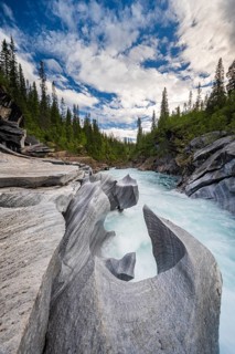 Marble Lottet, Marble Castle, Marble Gorge, Glomaga River, Mo I Rana, Nordland, Norway, Europe