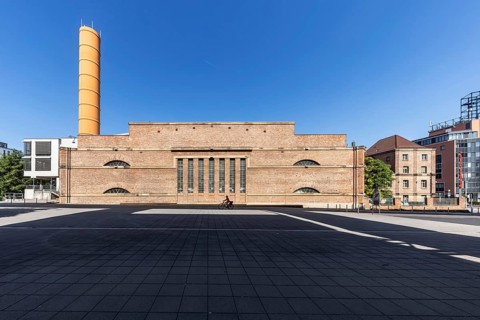 Theaterhaus Stuttgart in the former Rheinstahlhalle at Pragsattel, exterior view, private theatre,