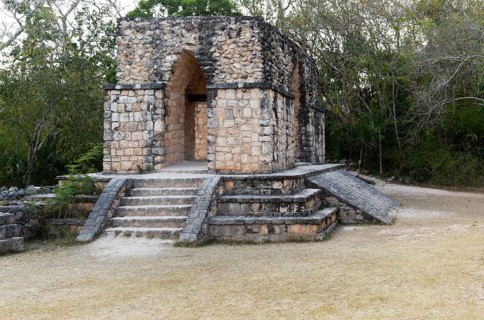 Mayan ruins at Ek Balam archaelogical site, near Valladoid, Temozon, Yucatan, Mexico, Central