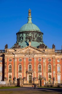 Park Sanssouci is part of the Potsdam palace park ensemble. The New Palace is a palace on the west