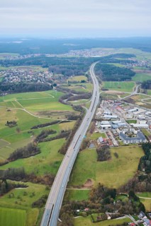 Aerial view of the area around Neumarkt in der Oberpfalz, Bavaria, Germany, Europe