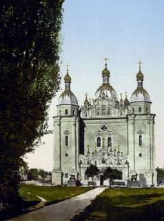 Cathedral of St. Peter and St. Paul, Kiev, Russia, Ukraine, c. 1890, Historic, digitally enhanced