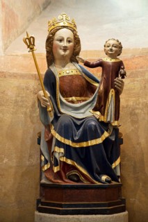 High medieval Rhenish seated Madonna in the Gregory Chapel, Limburg Cathedral St. George, Limburg