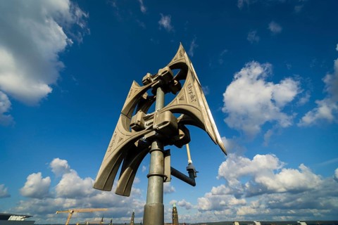Siren system on a high-rise building in Dresden. It is used to warn the population quickly and