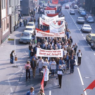 DEU, Germany: The historical slides from the times 80-90s, Dortmund. DGB demonstration against