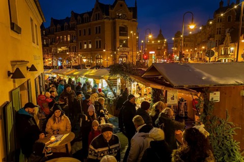 The Elbhangfest Christmas market on Körnerplatz is still an insider's tip in Dresden's Christmas