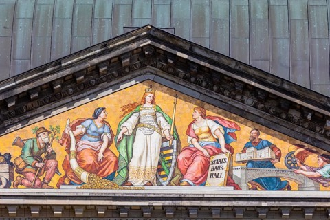 Saxon Ministry of Finance, mural
