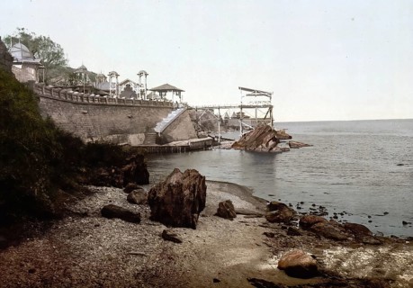 Petit fontan near Odessa, Russia, Ukraine, c. 1890, Historic, digitally enhanced reproduction of a