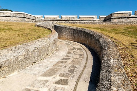 Spanish colonial military architecture, Fort San Jose el Alto, Campeche, State of Campeche, Mexico,