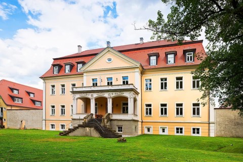 Ammelshain Castle in Naunhof, the stately manor was built in 1723 as a castle-like Baroque building