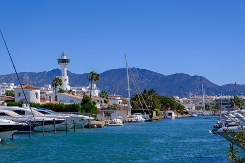 Marina, Empuriabrava, Gulf of Roses, near Girona, Catalonia, Costa Brava, Spain, Europe