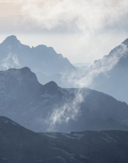 Dramatic mountain landscape, view from Hochkönig, Salzburger Land, Austria, Europe