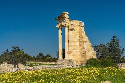 Sanctuary and temple of Apollo Hylates in the ancient city of Kourion, Episkopi, Cyprus, Europe