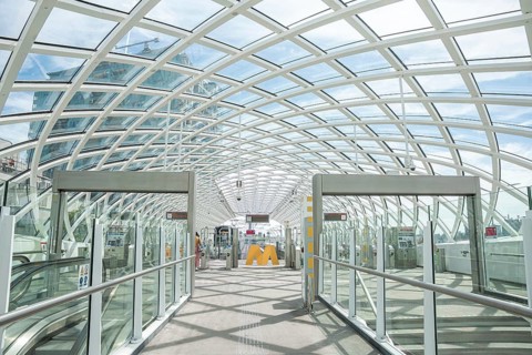 Station with white struts, The Hague, Netherlands