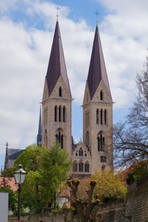 St. Stephanus and Sixtus Cathedral, Domplatz, Halberstadt, Harz Mountains, Saxony-Anhalt, Germany,