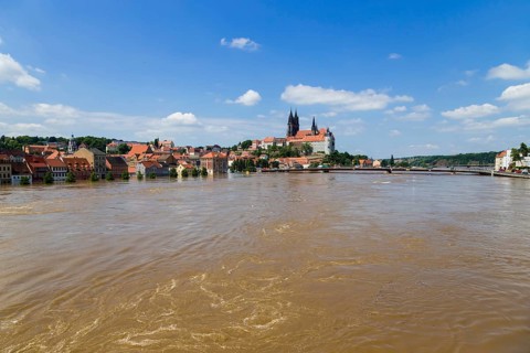 High water in Meissen at its peak