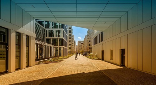 New buildings and housing at Anhalter Bahnhof, Berlin-Kreuzberg, Germany, Europe