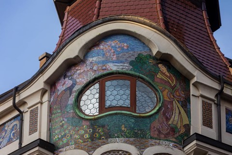 Riquet House with elephant heads. The Riquet & Co. AG was a company for the production and