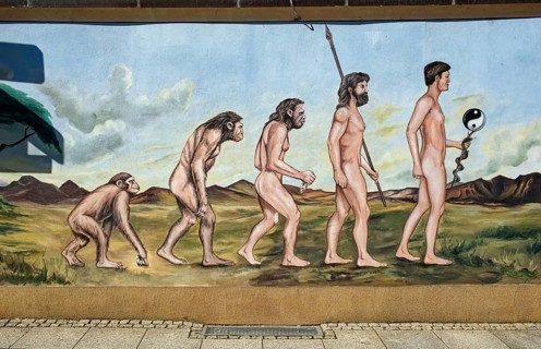 Mural on the Incarnation, Delitzsch, Saxony, Germany, Europe
