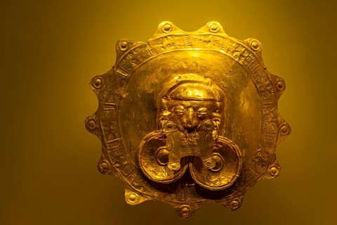 Artefacts in the gold museum, Bogota, Colombia, South America