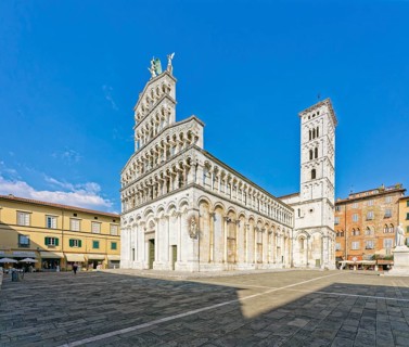 Church, Chiesa di San Michele in Foro, Romanesque, Piazza San Michele, Lucca, Tuscany, Italy,