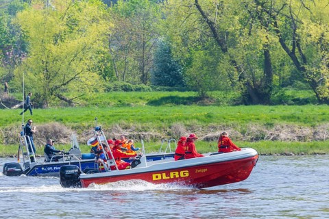 Rescue boat of the DLRG