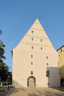 Historic Kornhaus built in 1511, Freiberg, Saxony, Germany, Europe