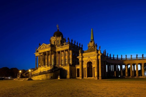 Park Sanssouci is part of the Potsdam palace park ensemble. Colonnade with Triumphal Gate