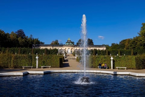 Sanssouci Palace, Royal Summer Palace with 18th century furniture and famous vineyard terraces