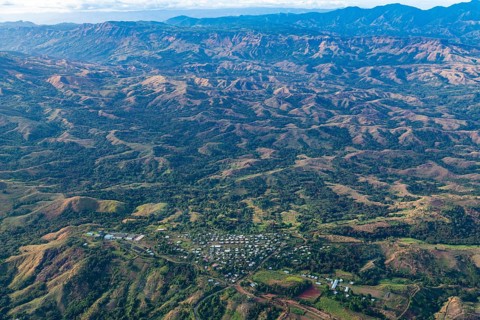 Aerial of Viti Levu, Fiji, South Pacific, Oceania