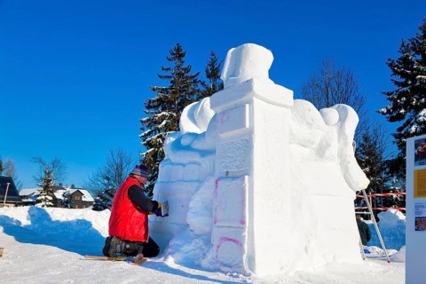 Snow sculpture competition, Hermsdorf