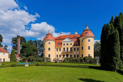 (Copyright Â© Sylvio Dittrich +49 1772156417) The Baroque Milkel Castle complex is located on the