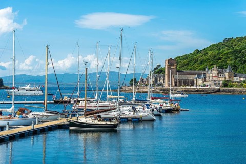 Oban Bay and Marina, Oban, Argyll and Bute, Scotland, UK