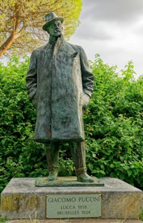 Monument to the composer Giacomo Puccini, Torre del Lago, Province of Lucca, Tuscany, Italy, Europe