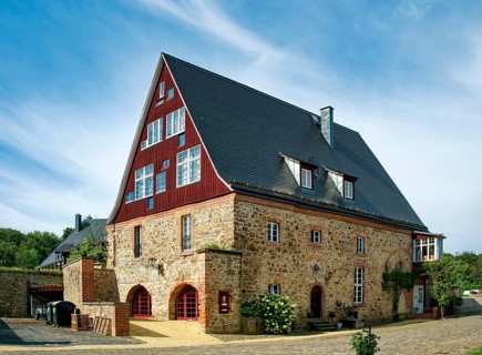 Historic castle complex Schlosshof Döben near Grimma, Saxony, Germany, Europe