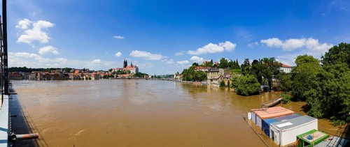 High water in Meissen at its peak