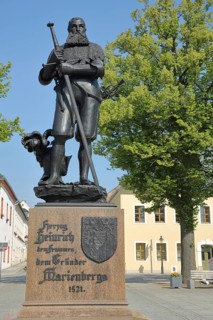 Sculpture and Monument to Saxon Duke Henry the Pious Founder of Marienberg, Saxon, Margrave, Count,